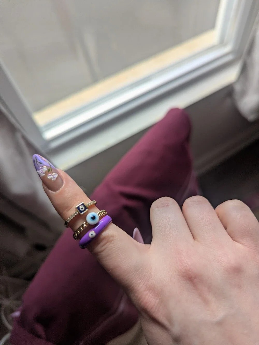 Set Of 3 Evil Eye Rings
